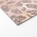 Rosegold Blush Leopard Glitter   Welcome Mat Gallery Image 2