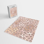Rosegold Blush Leopard Glitter   Jigsaw Puzzle Gallery Image 2