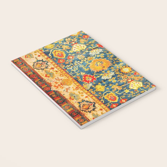 Antique Oushak Turkish Rug Print Notebook Gallery Image 3