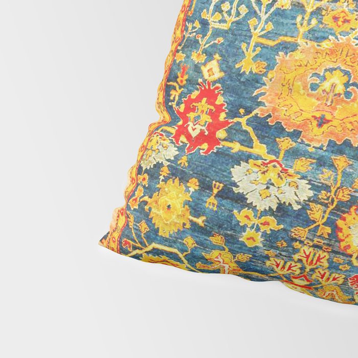 Antique Oushak Turkish Rug Print Pillow Sham Gallery Image 4