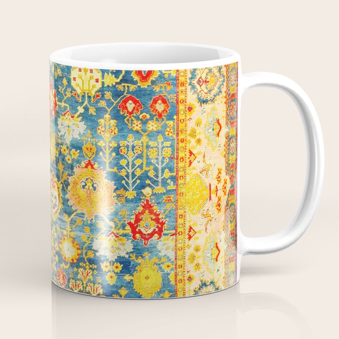Antique Oushak Turkish Rug Print Coffee Mug Gallery Image 1