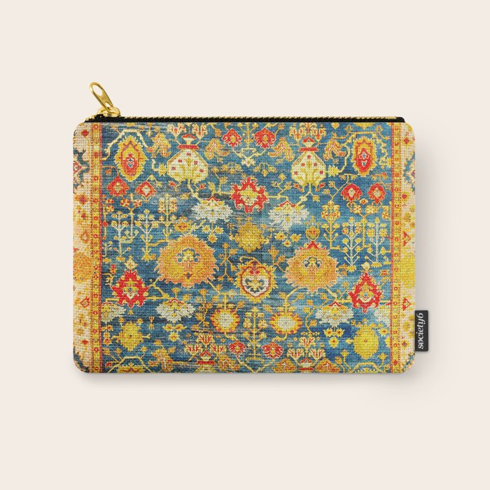 Antique Oushak Turkish Rug Print Carry All Pouch Gallery Image 1