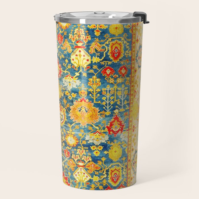 Antique Oushak Turkish Rug Print Travel Mug Gallery Image 2