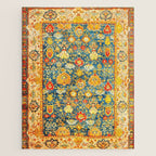 Antique Oushak Turkish Rug Print Jigsaw Puzzle Gallery Image 1