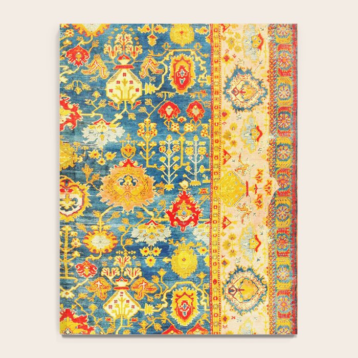 Antique Oushak Turkish Rug Print Notebook Gallery Image 4