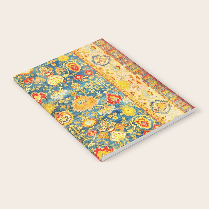 Antique Oushak Turkish Rug Print Notebook Gallery Image 2