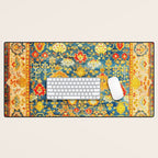 Antique Oushak Turkish Rug Print Desk Mat Gallery Image 1