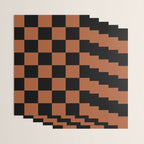 Checkerboard Check Geometric Checked Pattern Rust and Black Wrapping Paper Gallery Image 3