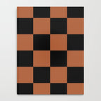 Checkerboard Check Geometric Checked Pattern Rust and Black Notebook Gallery Image 4