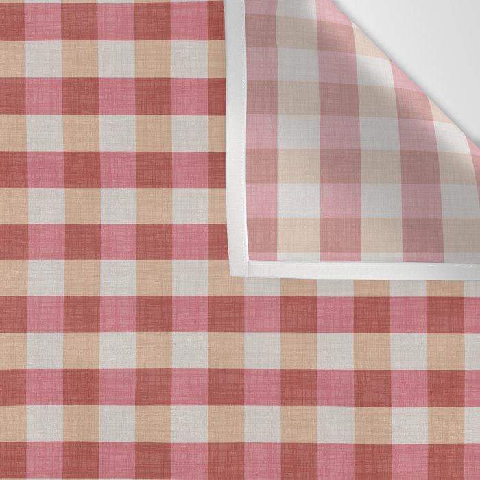 Cozy Gingham in Pink Wall Tapestry Gallery Image 3