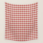 Cozy Gingham in Pink Wall Tapestry Gallery Image 4