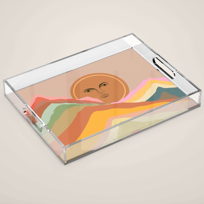 Sun over the rainbow hills Acrylic Tray Gallery Image 1