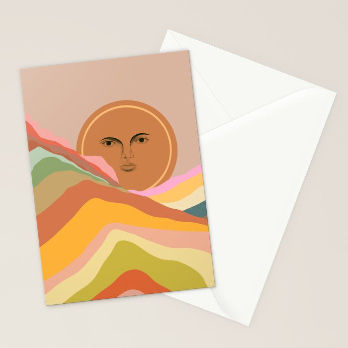 Sun over the rainbow hills Stationery Card Gallery Image 2