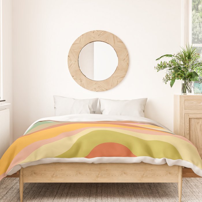 Sun over the rainbow hills Duvet Cover Gallery Image 3