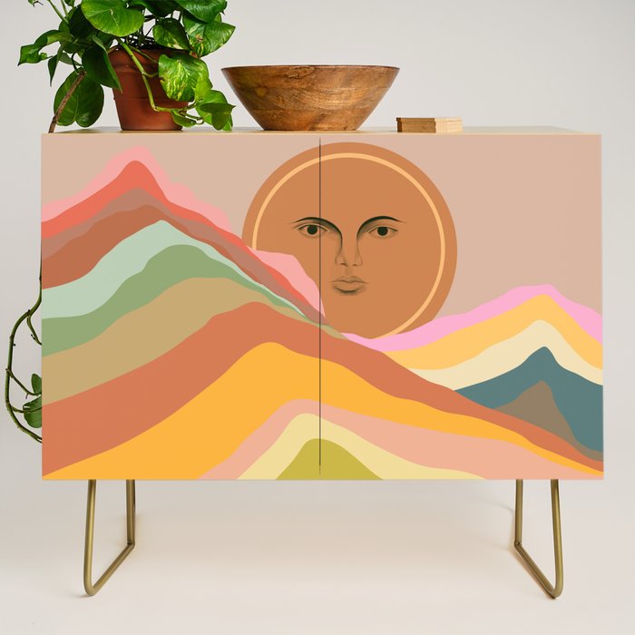 Sun over the rainbow hills Credenza Gallery Image 1