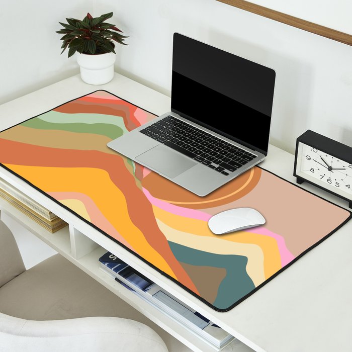 Sun over the rainbow hills Desk Mat Gallery Image 2