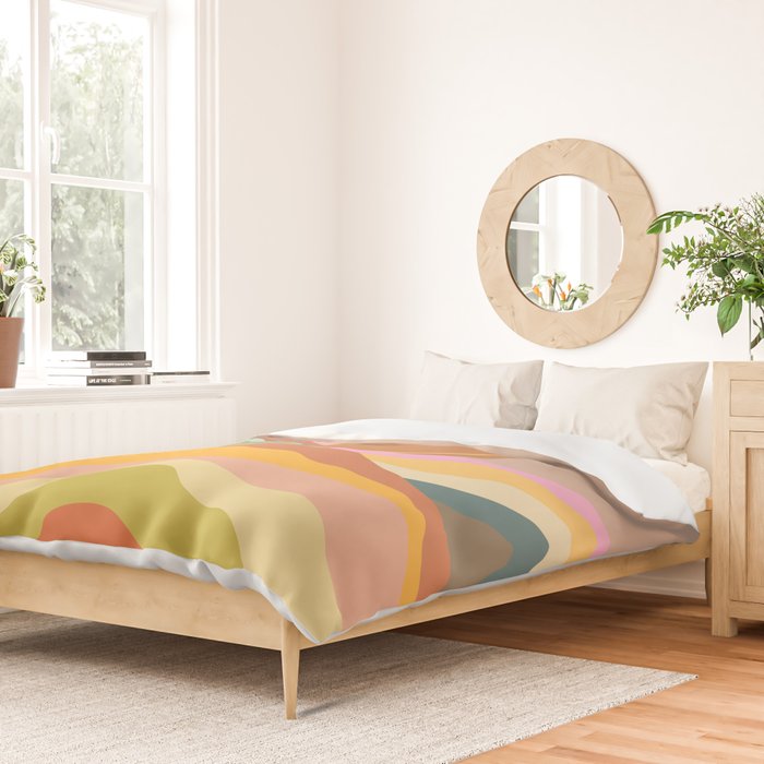 Sun over the rainbow hills Duvet Cover Gallery Image 2