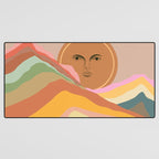 Sun over the rainbow hills Desk Mat Gallery Image 3
