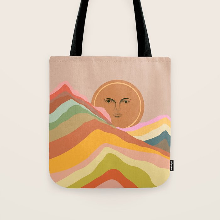 Sun over the rainbow hills Tote Bag Gallery Image 1