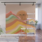 Sun over the rainbow hills Wall Mural Gallery Image 1