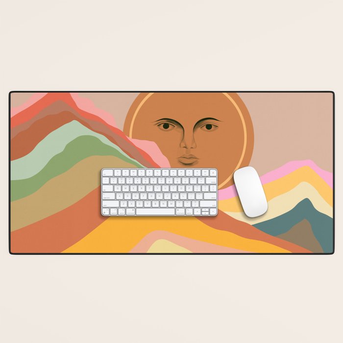 Sun over the rainbow hills Desk Mat Gallery Image 1