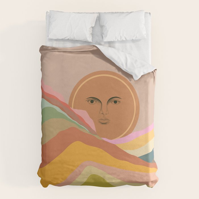 Sun over the rainbow hills Duvet Cover Gallery Image 6