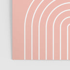Geometric Lines in Terracotta Rose Gold 19 (Rainbow and Lines Abstraction) Poster Gallery Image 3