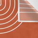 Geometric Lines in Terracotta Rose Gold 19 (Rainbow and Lines Abstraction) Wall Tapestry Gallery Image 3