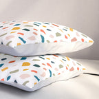 Terrazzo, Abstract Quirky Shapes Bohemian Modern Pattern Confetti Celebration Random Colorful Shapes Pillow Sham Gallery Image 3