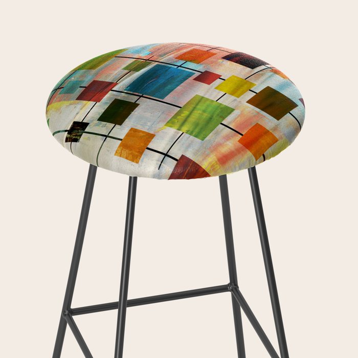 Mid-Century Modern Art 1.3 -  Graffiti Style Stool Gallery Image 2