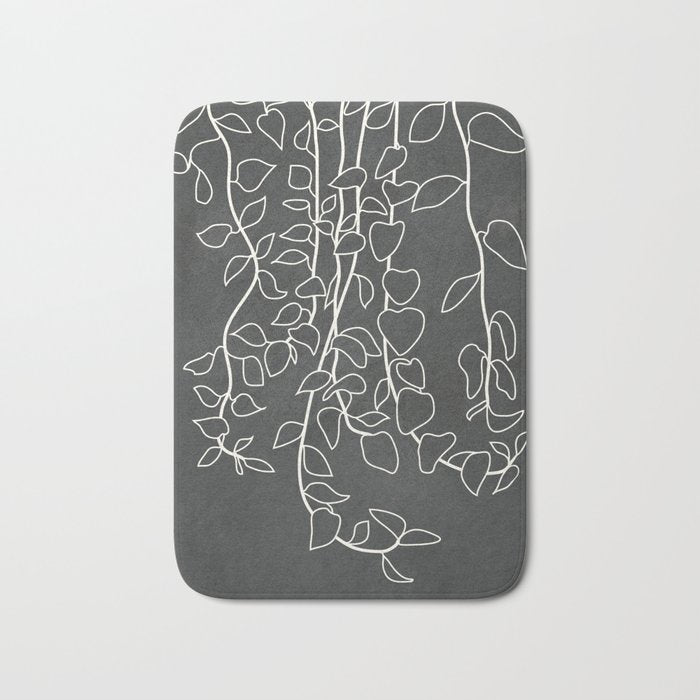 Minimalist Vines I Bath Mat Gallery Image 1