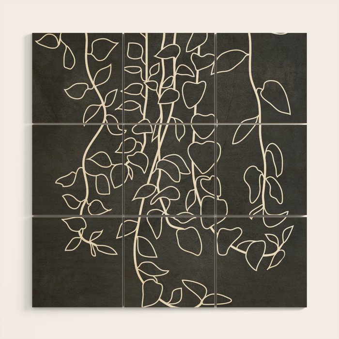 Minimalist Vines I Wood Wall Art Gallery Image 1