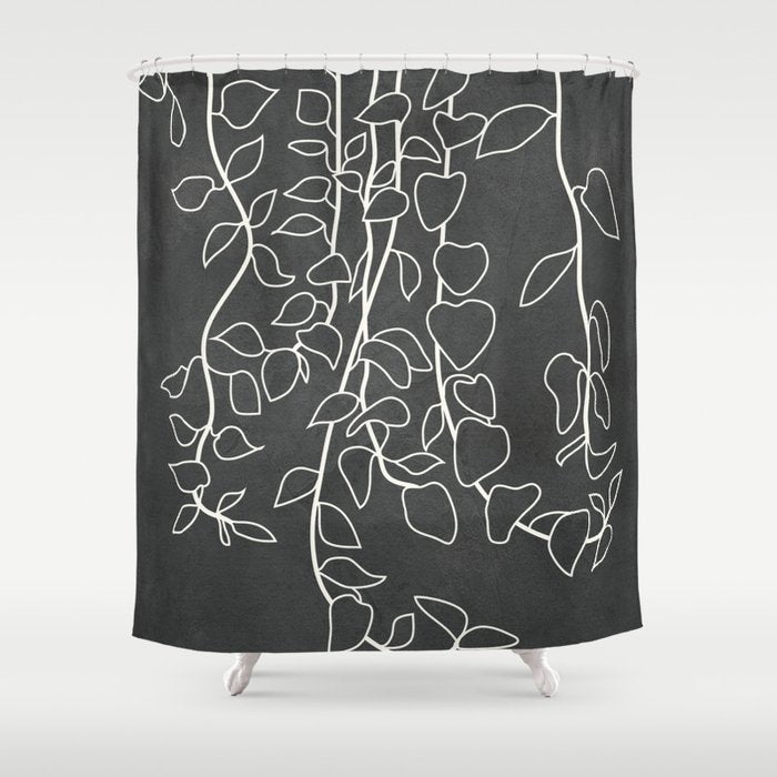 Minimalist Vines I Shower Curtain Gallery Image 1