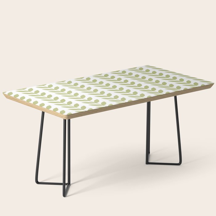 Scandinavian Mid Century Pattern Green Coffee Table Gallery Image 1