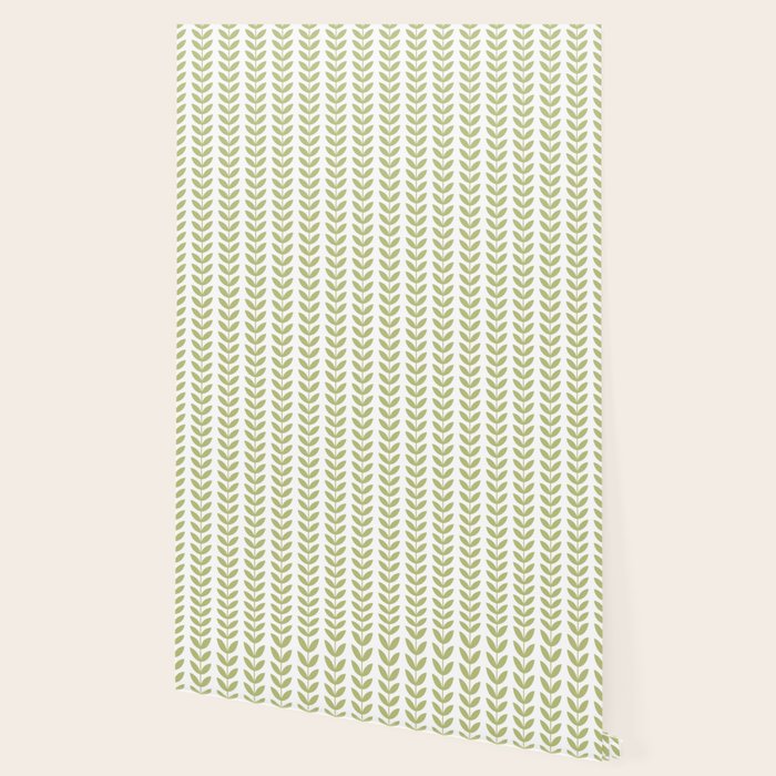 Scandinavian Mid Century Pattern Green Wallpaper Gallery Image 2