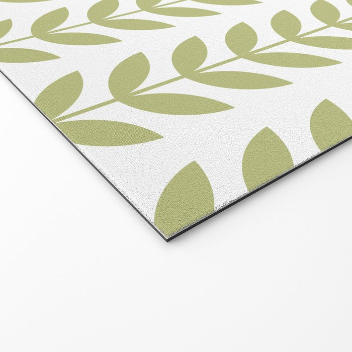 Scandinavian Mid Century Pattern Green Welcome Mat Gallery Image 2