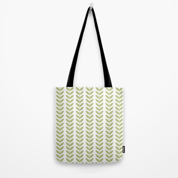Scandinavian Mid Century Pattern Green Tote Bag Gallery Image 2