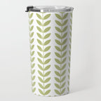 Scandinavian Mid Century Pattern Green Travel Mug Gallery Image 3