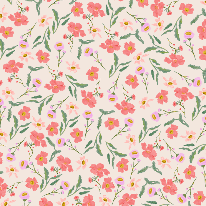 A breath of fresh air - A seamless floral pattern in pinks and reds Coffee Mug Gallery Image 2