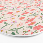 A breath of fresh air - A seamless floral pattern in pinks and reds Bath Mat Gallery Image 3