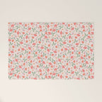 A breath of fresh air - A seamless floral pattern in pinks and reds Welcome Mat Gallery Image 1