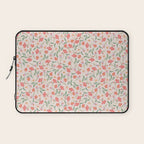 A breath of fresh air - A seamless floral pattern in pinks and reds Laptop Sleeve Gallery Image 1