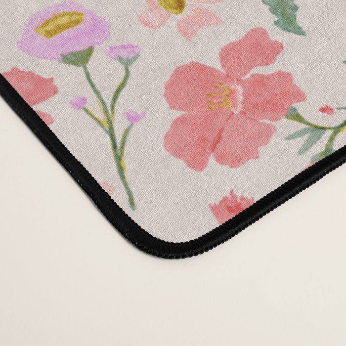 A breath of fresh air - A seamless floral pattern in pinks and reds Desk Mat Gallery Image 4