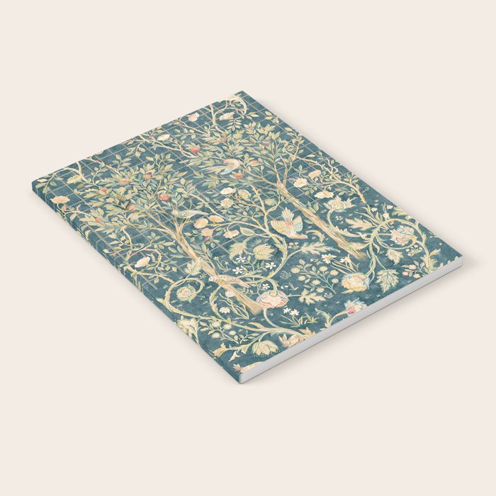 William Morris Melsetter Trellis Teal Botanical Birds Art Notebook Gallery Image 2