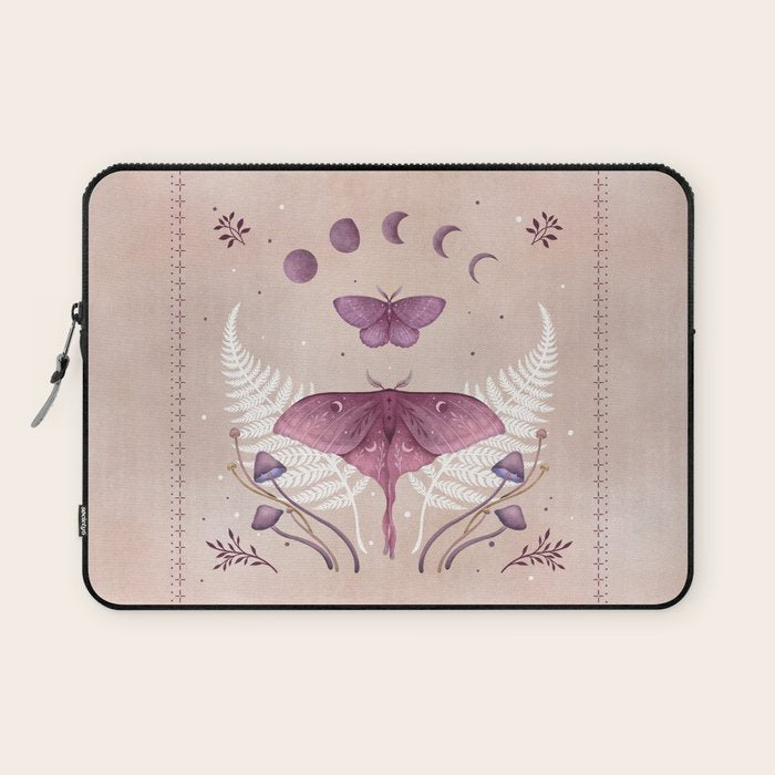 Luna and Emerald - Vintage Pink Laptop Sleeve Gallery Image 1