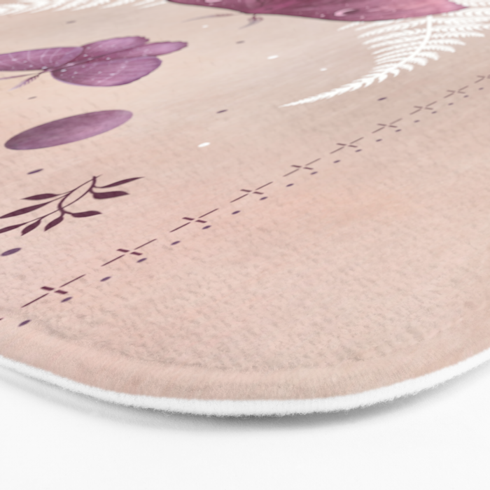 Luna and Emerald - Vintage Pink Bath Mat Gallery Image 3