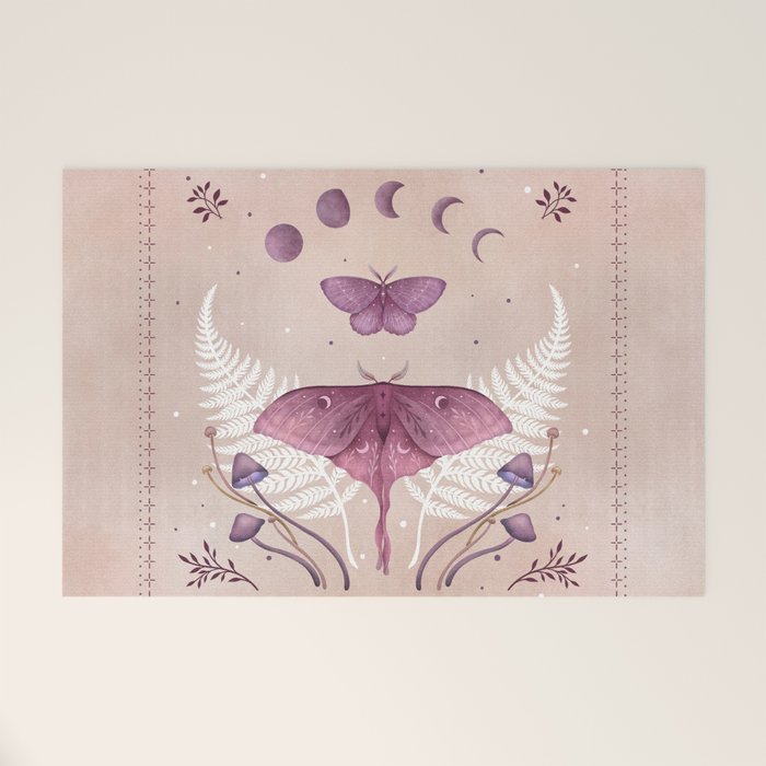 Luna and Emerald - Vintage Pink Welcome Mat Gallery Image 1