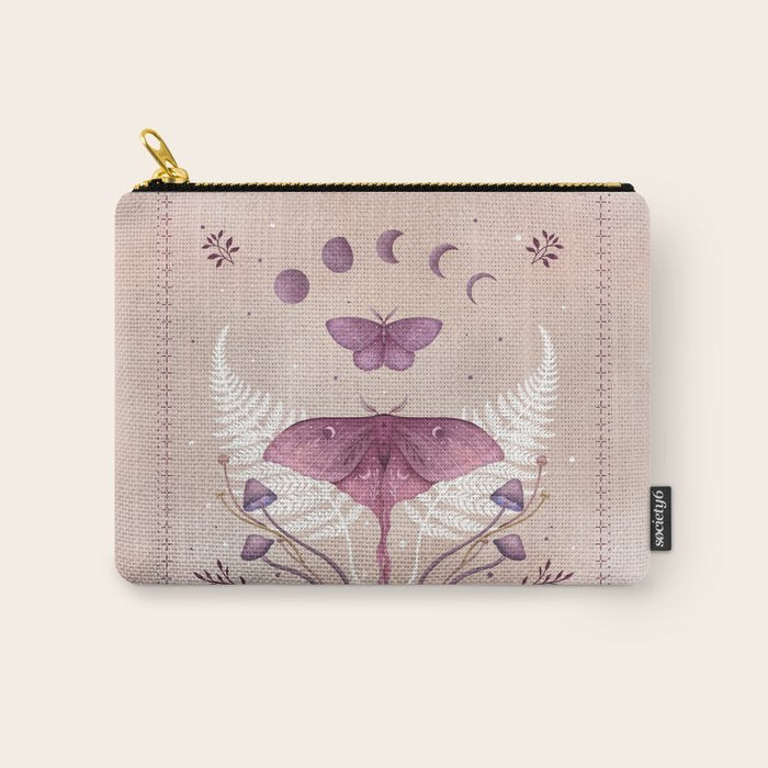 Luna and Emerald - Vintage Pink Carry All Pouch Gallery Image 1