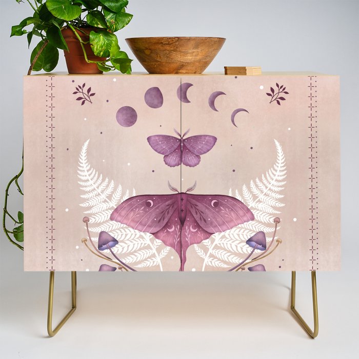 Luna and Emerald - Vintage Pink Credenza Gallery Image 1