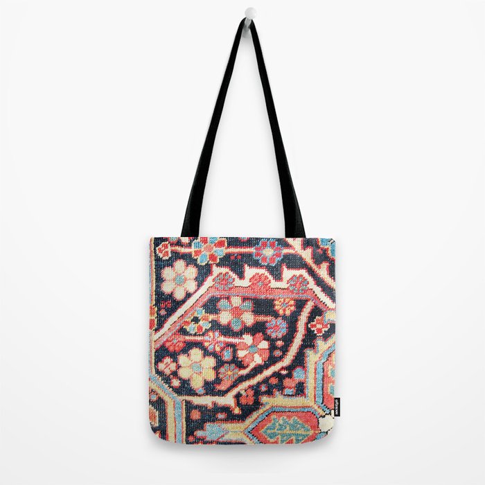 Antique Persian Heriz Carpet Print Tote Bag Gallery Image 2